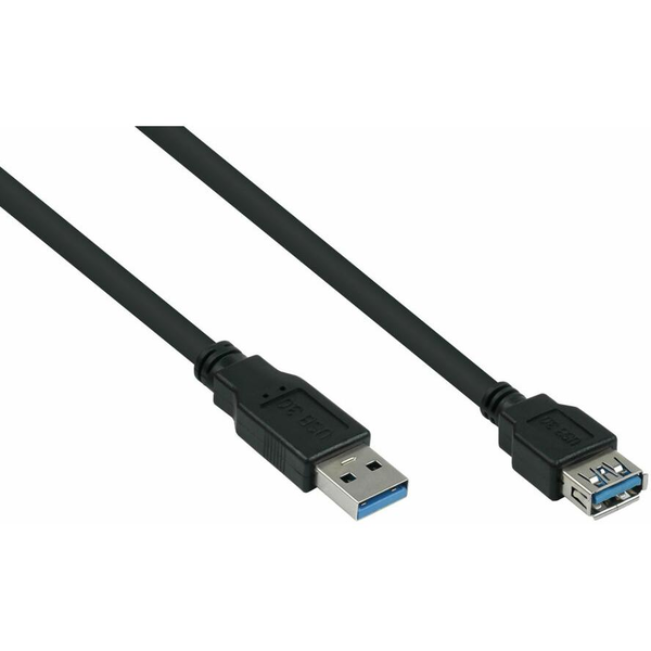 Kabelmeister USB3.0 Verläng. A St.-A Bu. UL schwarz 2m