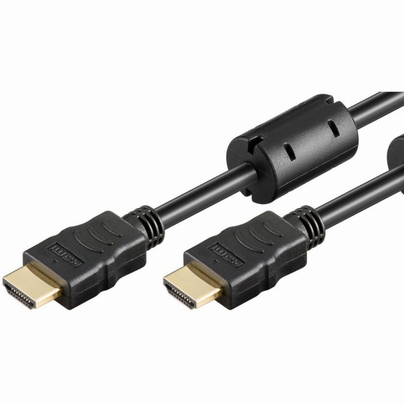HDMI (ST - ST) 3m 3D+Ethernet+4K vergoldet black (77473-10)