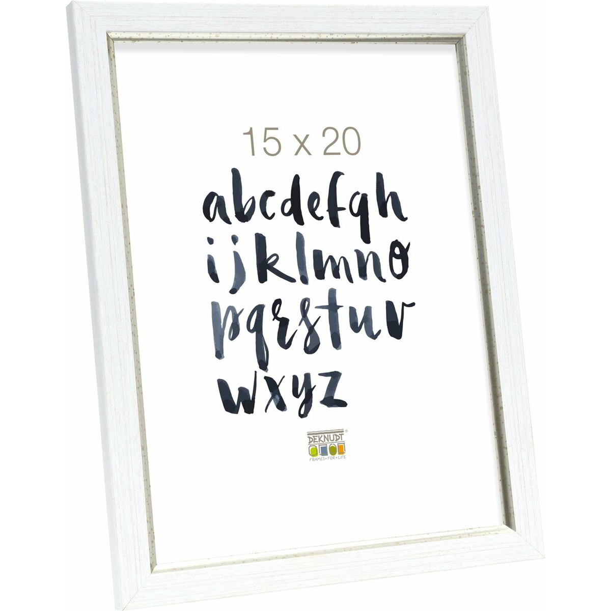 Deknudt S46AF1 16,8x21,8 Képkeret - Ezüst/fehér (S46AF1_15,0X20,0)