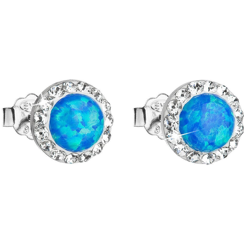 EVOLUTION GROUP 31217.1 & blue s.opal Preciosa® kristályokkal dekorálva (Ag 925/1000, 0,8 g) (8590962912272)