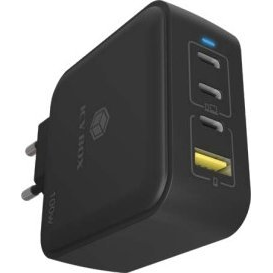 Icy Box IB-PS1040-PD USB-A / 3x USB-C Hálózati Gyorstöltő Adapter 100W - Fekete (IB-PS1040-PD)