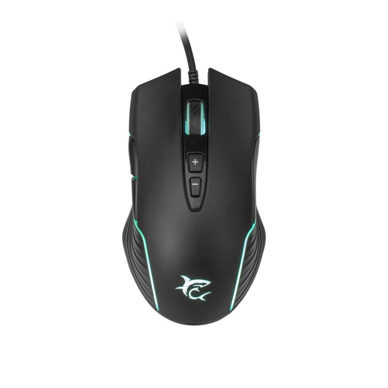 White Shark GM-5003 AZARAH 6400 DPI fekete gaming egér (W028535)