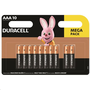 Set 10 baterii AAA, Duracell, BSC, Negru/Bronz