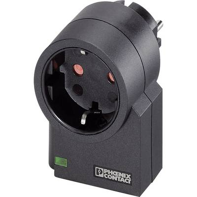 Túlfeszültségvédős dugalj, fekete, MNT-1D, Phoenix Contact 2882200 (2882200)