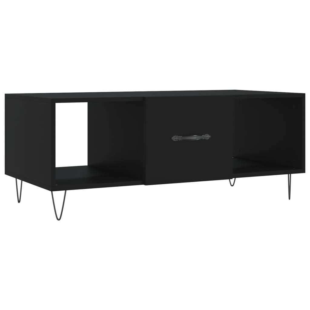 fekete szerelt fa dohányzóasztal 102 x 50 x 40 cm (829293)