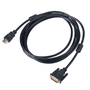 Кабел Akyga AK-AV-13, 3m, DVI-D към HDMI-A, черен, златист