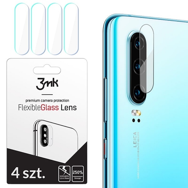 3MK Lens Protect for iPhone X Hybrid Glass for Camera Lens, 4 pieces