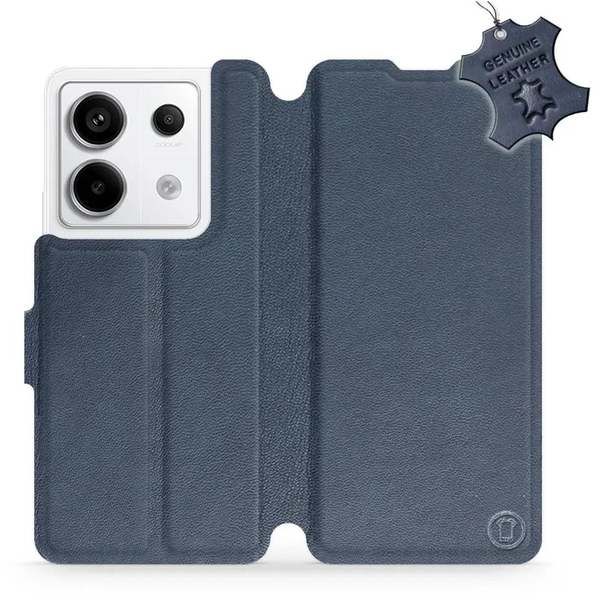 Mobiwear Xiaomi Redmi Note 13 Pro 5G / Poco X6 5G kék bőr flip tok - L_NBS