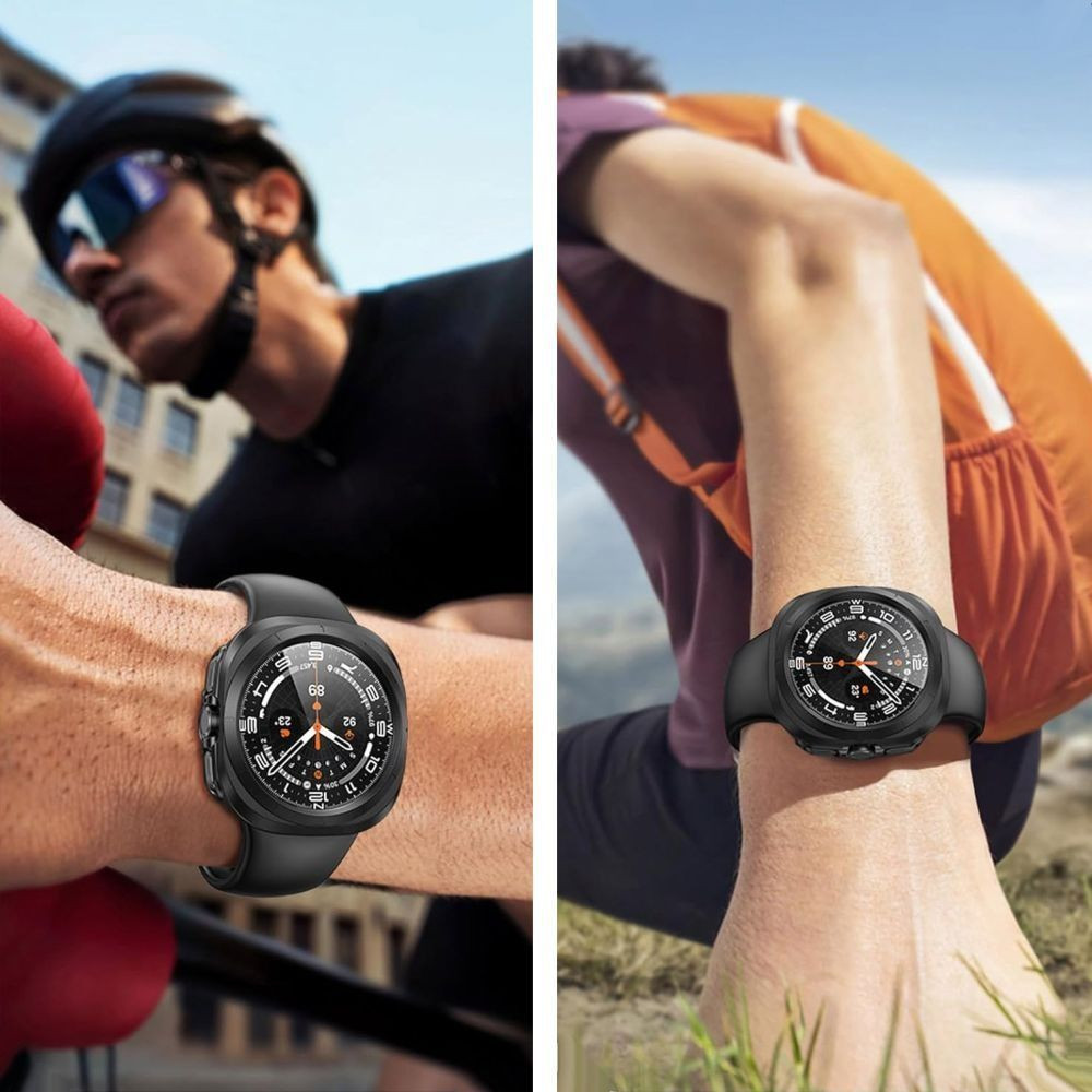 Tech-Protect DEFENSE védőtok edzett üveggel - Samsung Galaxy Watch Ultra 2024/2025 (47mm) - fekete (TP331598)