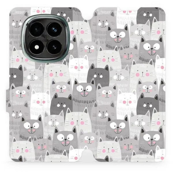 Mobiwear Xiaomi Redmi Note 14 Pro Plus 5G flip tok - macskák