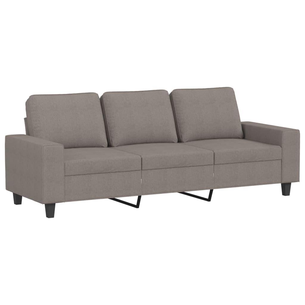 3 személyes fekete szövetkanapé 180 cm (359406)