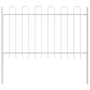 Kerti Kerítés Íves Felső Rész Készlet Fehér 1,7x0,8 m Acél