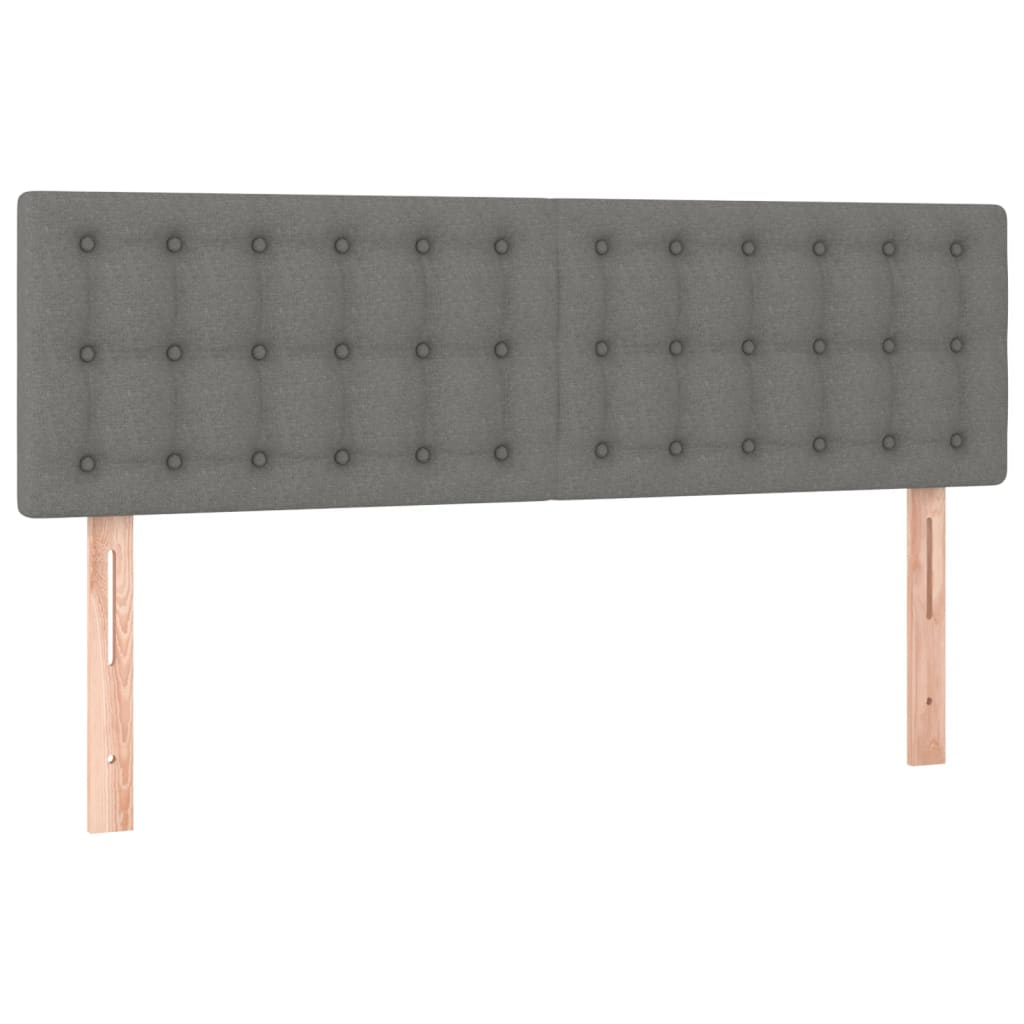 2 db sötétszürke szövet fejtámla 72 x 5 x 78/88 cm (346457)
