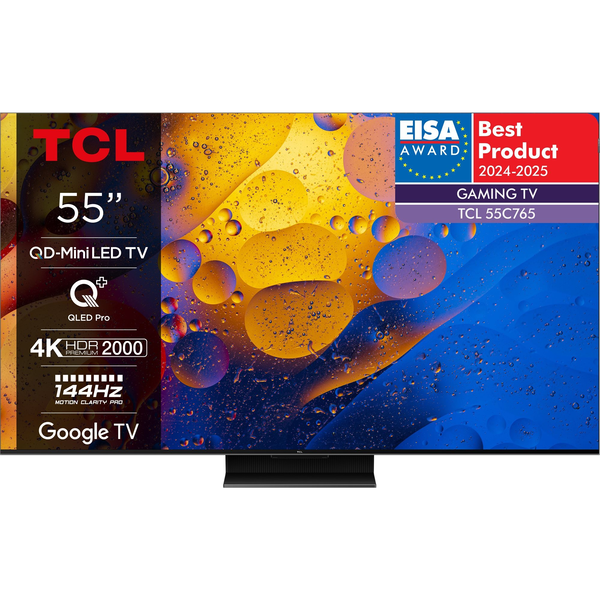 TCL C76 55C765 LED televizor 139,7 cm (55") 4K Ultra HD Pametni televizor Wi-Fi Titanij 2000 cd/m²