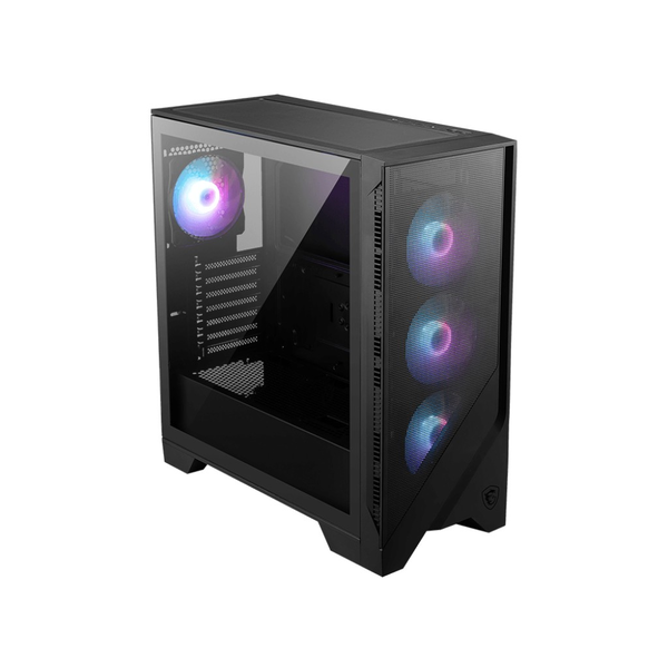 MSI MAG FORGE 321R AIRFLOW computeretui Midi Tower Sort, Transparent