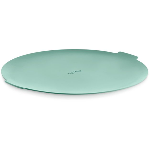Lékué Microwave protective Mat mikrohullámú sütőbe tehető védőszőnyeg, megemelt szélekkel a folyadék fenntartásáért, két oldali fogantyú, D=245mm, kerek, szilikon, zöld - 890161