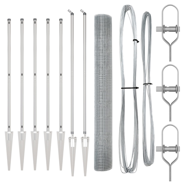 hegesztett drótfence 7 cölöppel 1.4x10 m galvanizált acél