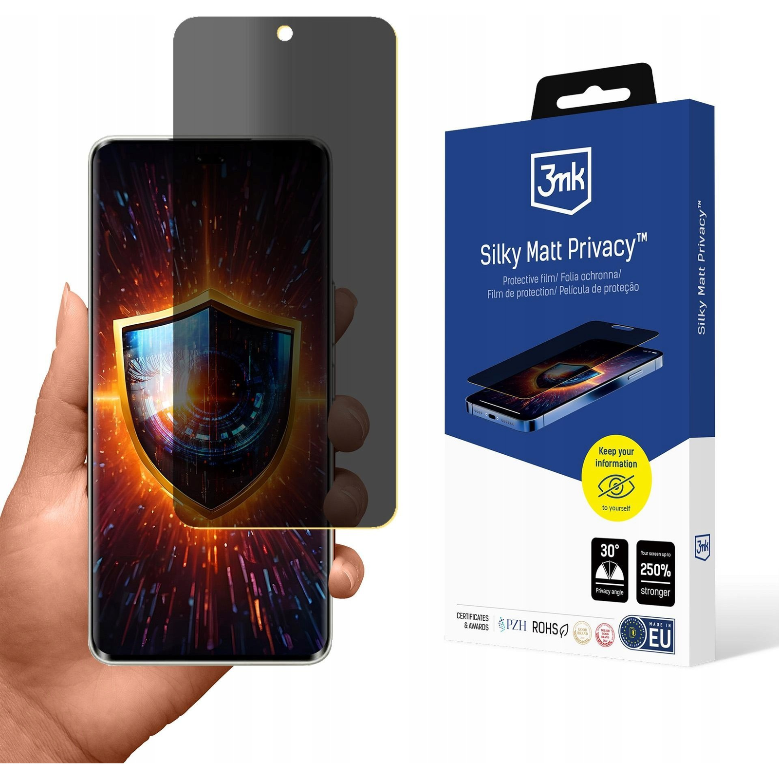 3mk Silky Matt Privacy Honor 300 Ultra / 300 Pro kijelző védő fólia (5903108632201)