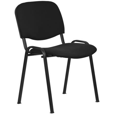 "Felicia" tárgyalószék szövetborítás fekete fémváz fekete  (BBSZV07C11 / FELICIA/C11)