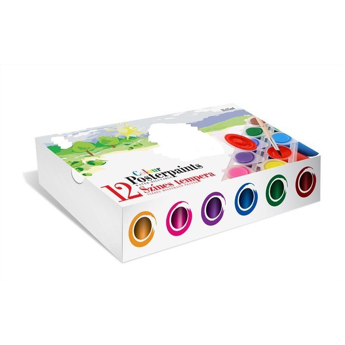 Nebuló 25 ml/tégely Tempera készlet - 12 színű (NTF-25-12)