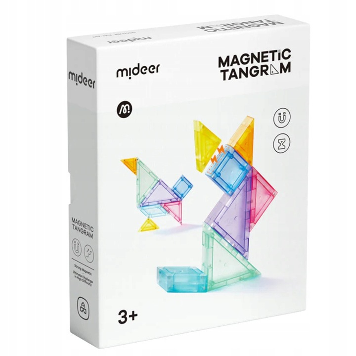 Mideer 7 darabos Mágneses Tangram 3D építőkocka készlet homokórával (MD4281)