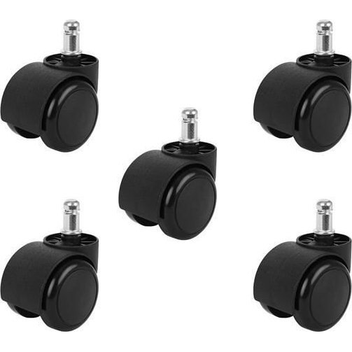 5 db-os fekete irodaszékhez görgős lábak