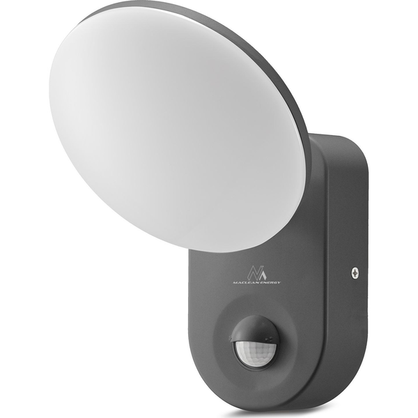 LED svetilka s PIR senzorjem Maclean, stenska, PC + ALU, 15W, 1100lm, IP65, nevtralno bela 4000K,