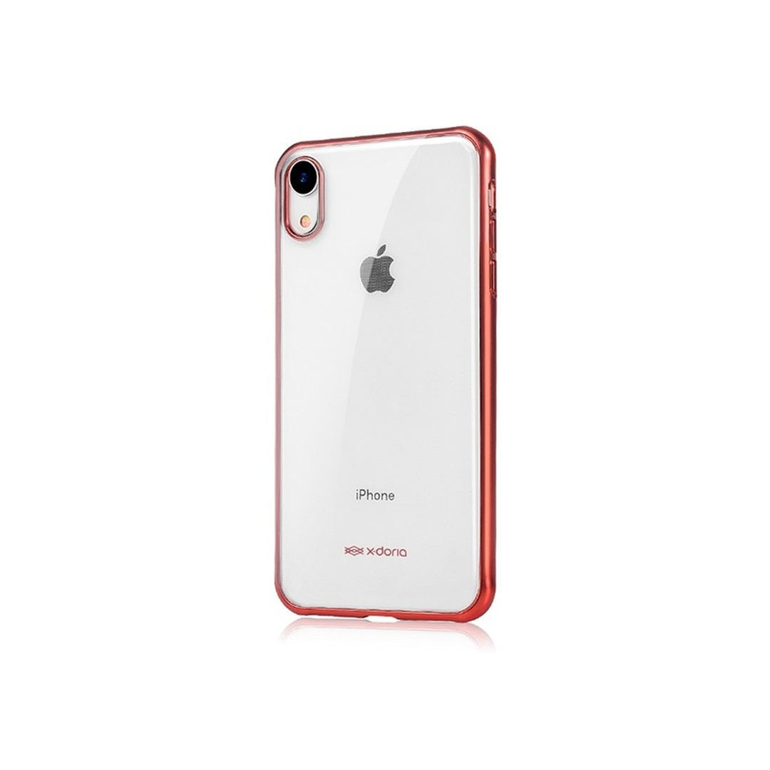X-Doria Apple iPhone Xs/X Védőtok - Átlátszó/Piros (3X2C3203A)
