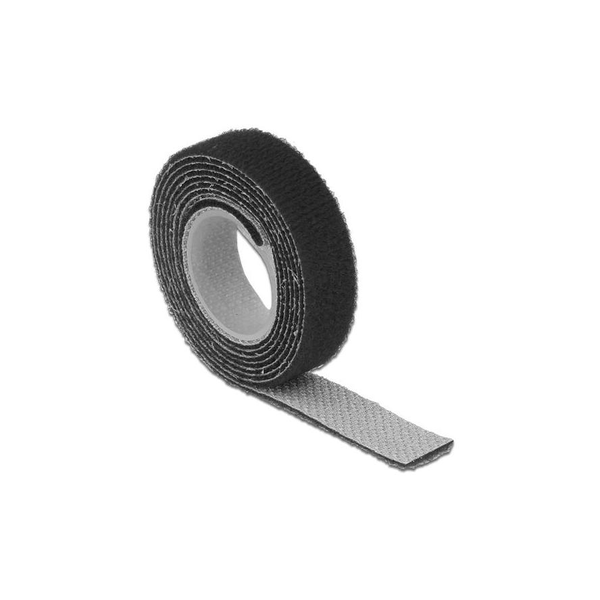 DELOCK Kabelbinder Klettverschluss 1000x13mm 1x Rol schwarz