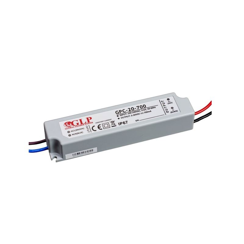 GLP GPC-20-700 19.6W 3+28V/700mA IP67 LED tápegység (GPC-20-700)