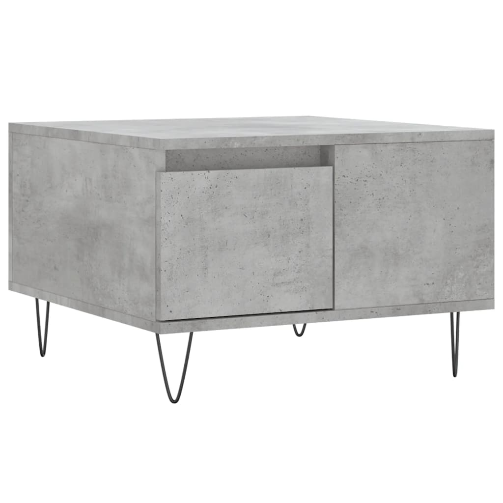 betonszürke szerelt fa dohányzóasztal 55x55x36,5 cm (830760)