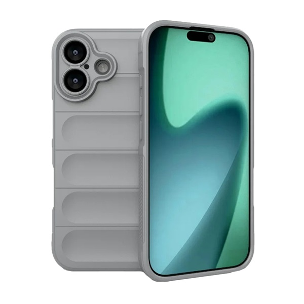 Szilikon telefonvédő (ütésállóság, kameravédő, 3D) VILÁGOSSZÜRKE Apple iPhone 17 "Gigapack csomagolás" (GP-173660)