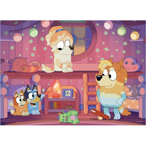 Puzzle de colorat - Bluey si ora de povesti (24 piese)