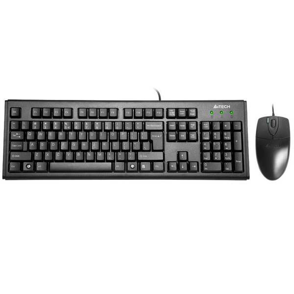 Комплект Клавиатура + Мишка A4Tech KM-72620D-USB, USB, Черен