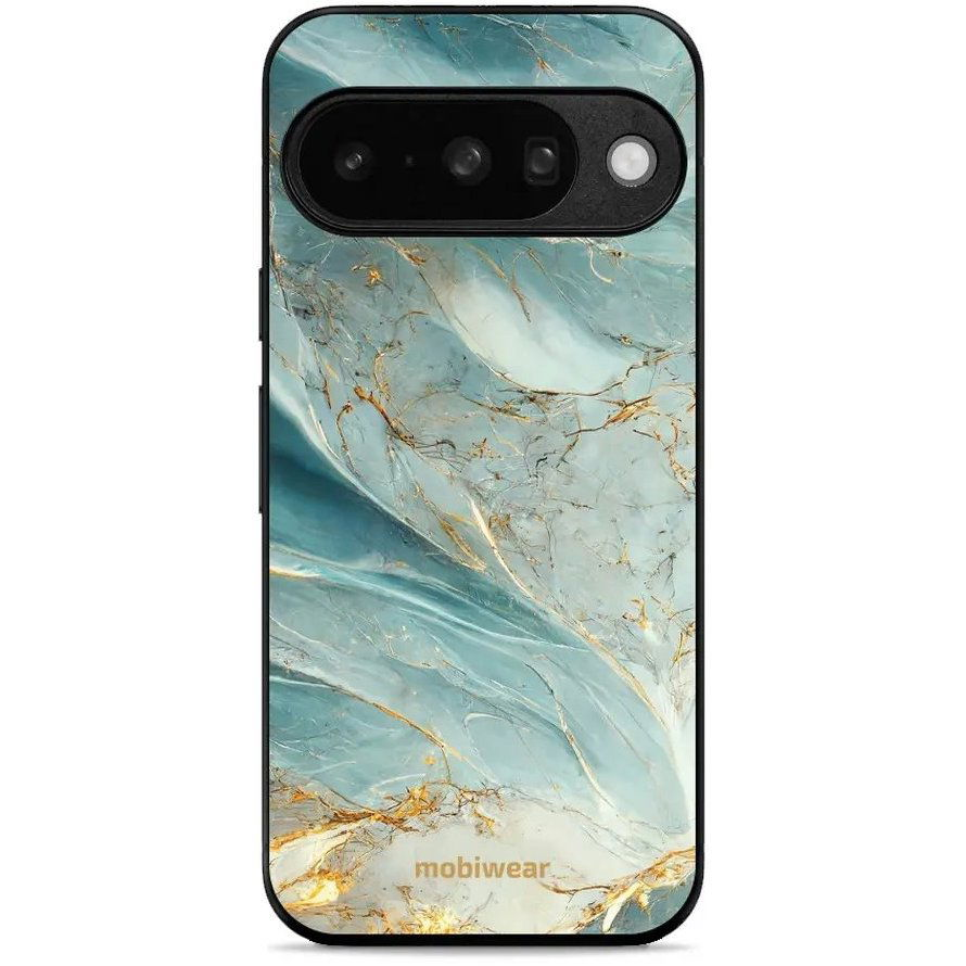 Mobiwear Glossy Google Pixel 10 zöld márvány fényes tok (5907861680851)