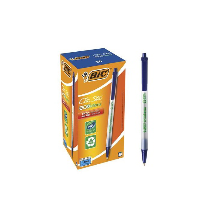 BIC Clic Stic ecolutions Nyomógombos golyóstoll - 0.32mm / Kék (8806891)