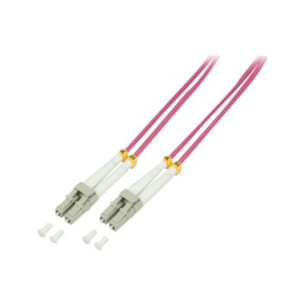Patchcord optický LogiLink optický OM4 LC-LC 1.0m fialový (FP4LC01)