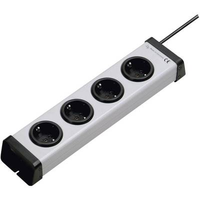 Hálózati elosztó 4 részes, szürke, Ehmann 0200x00042301 (0200x00042301)