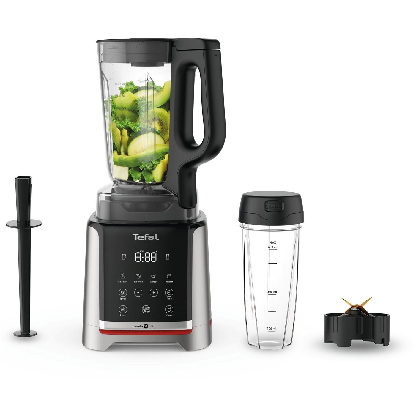 Tefal BL91HD Stojaci mixér 1600 W Čierna, Nerezová oceľ (BL91HD31)