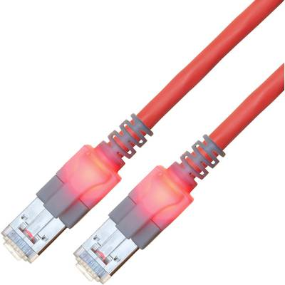 Easylan CS1ORCDCD0070 RJ45 Hálózati kábel, patchkábel CAT 6 S/FTP 7.00 m Piros (átlátszó) Kettős árnyékolás, Halogénmentes, Lángálló 1 db (21.15.2227)