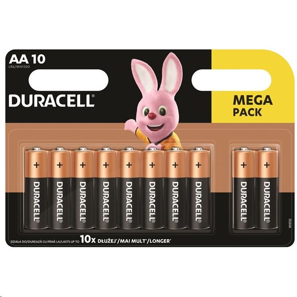Alkalická batéria Duracell AA (R6) 10 ks