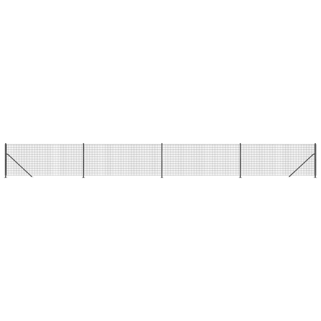antracitszürke dróthálós kerítés illesztőperemmel 0,8x10 m (154288)