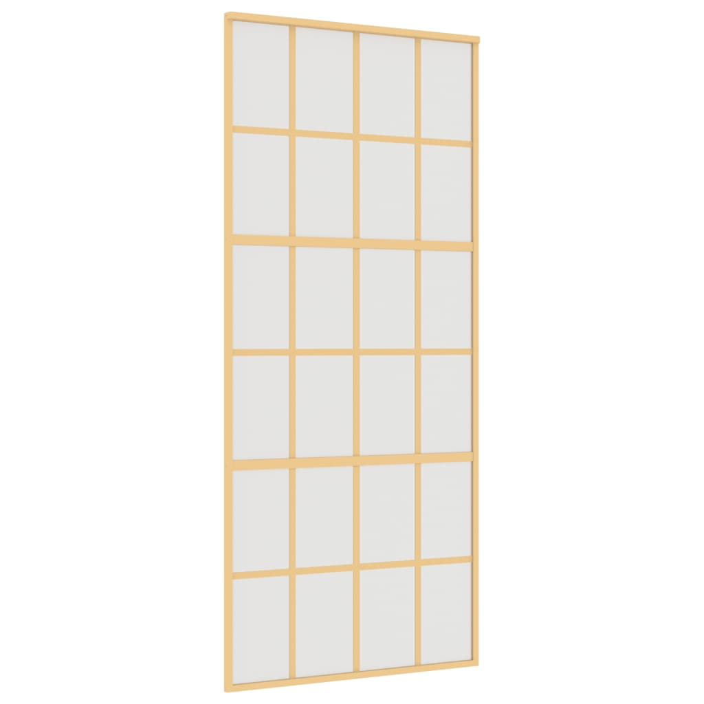 aranyszínű ESG tejüveg és alumínium tolóajtó 90 x 205 cm (155176)