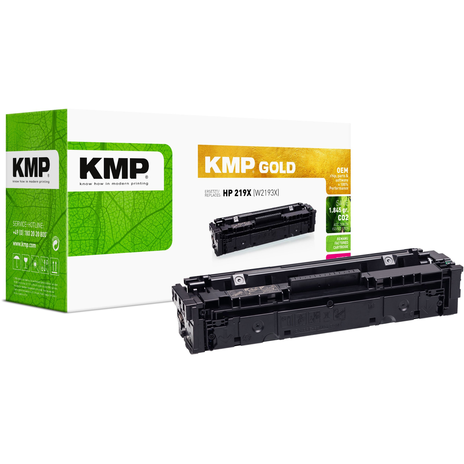 Съвместима тонер касета KMP за HP 219X W2193X, магента, 2500 страници