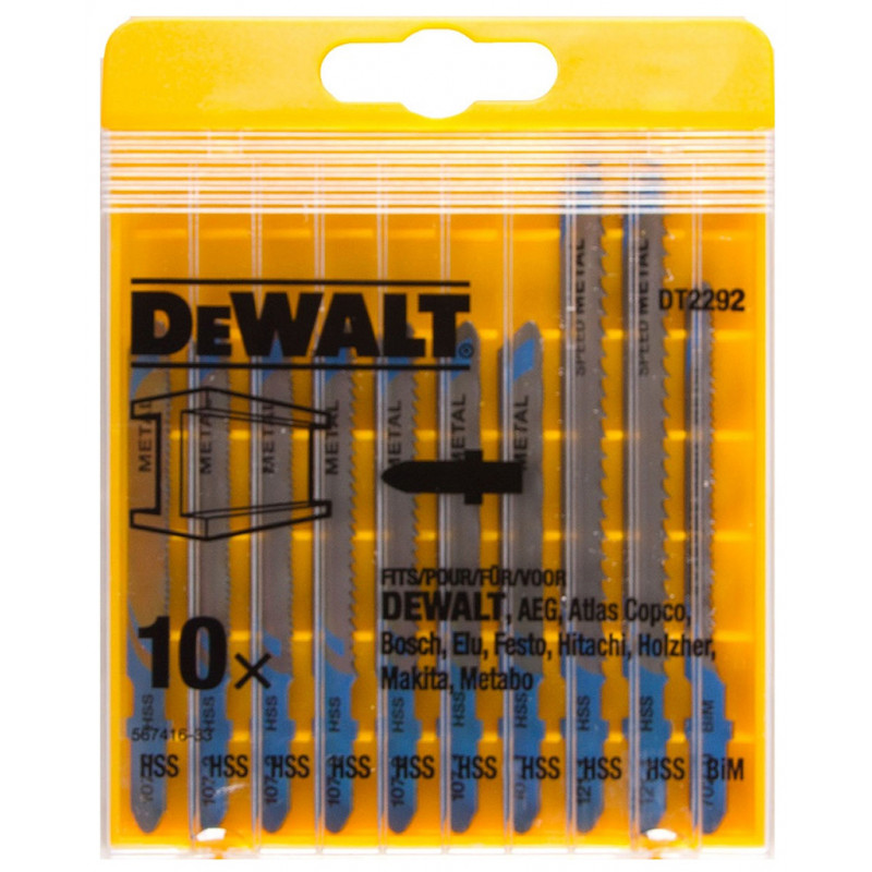 DeWalt DT2292-QZ Szúrófűrészlap készlet (10 db / csomag) (DT2292-QZ)