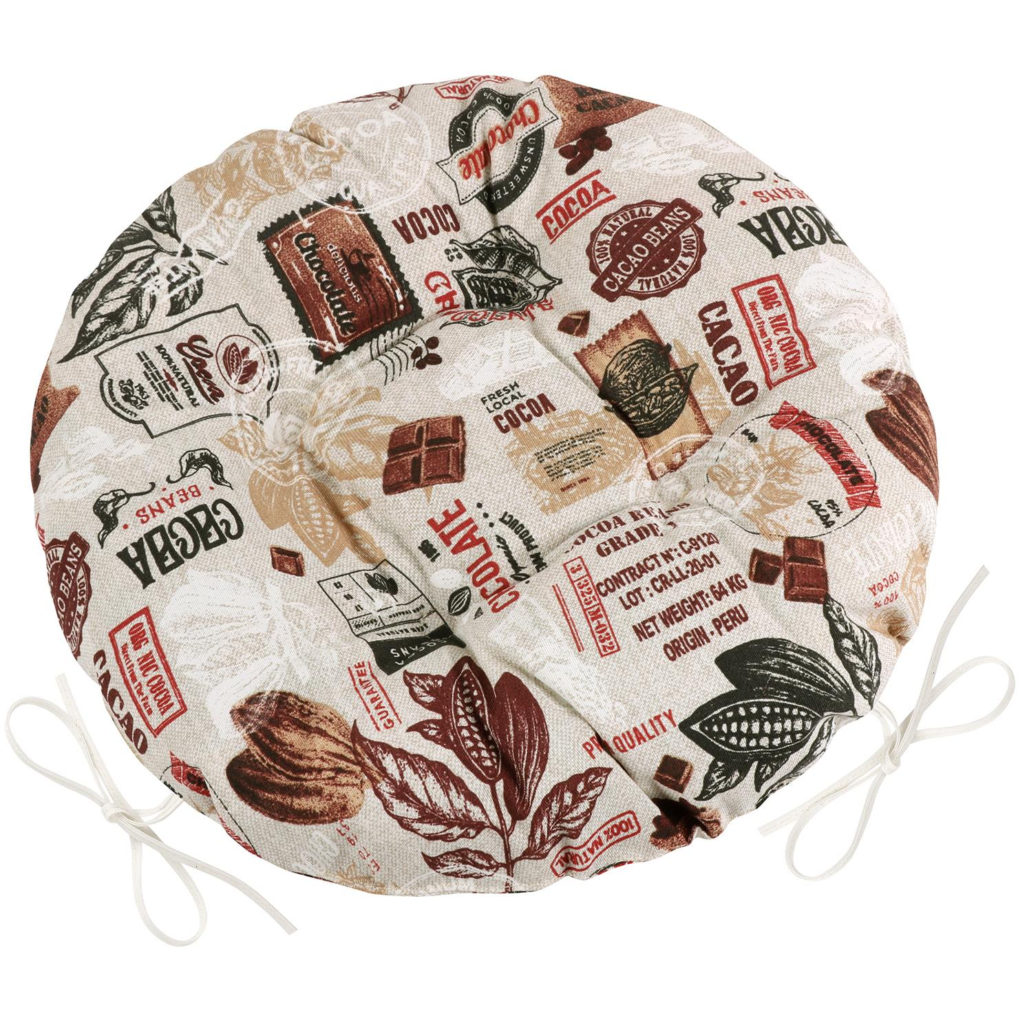 BELLATEX Seat EMA 62/563 round quilted d.40 cm Cocoa (12064)