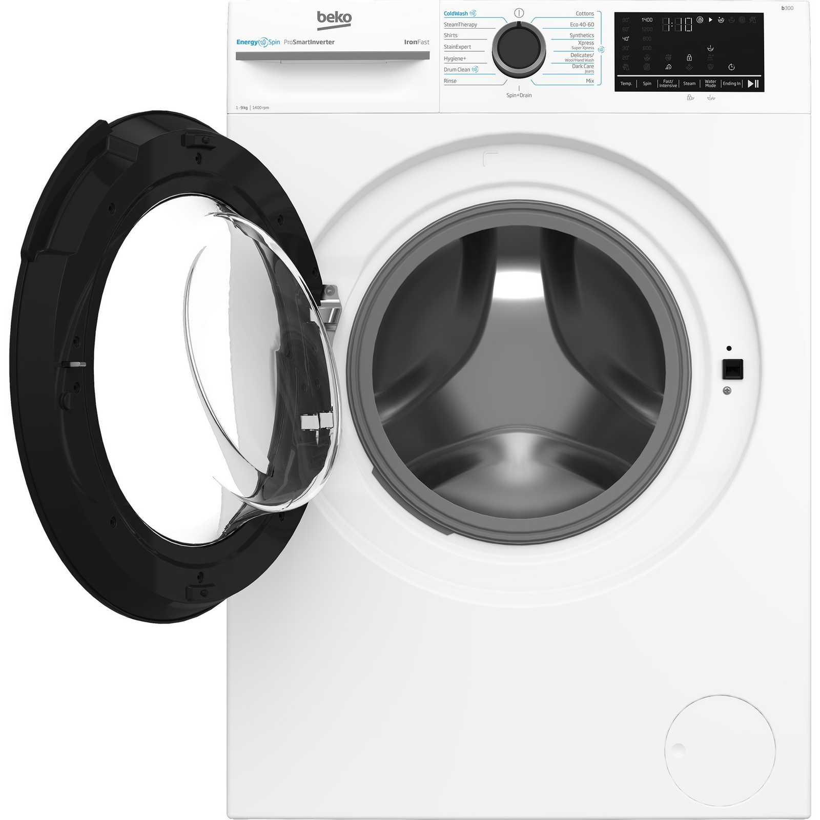 Beko b300 BM3WFSU49415WB mosógép Elöltöltős 9 kg 1400 RPM Fehér (BM3WFSU49415WB)