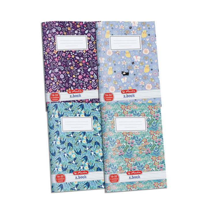 Herlitz x.book: Lányos 32 lapos A5 2. osztályos füzet - Többféle (9540873)