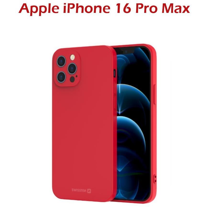 Swissten Soft Joy Apple iPhone 16 Pro Max piros tok (34500388)