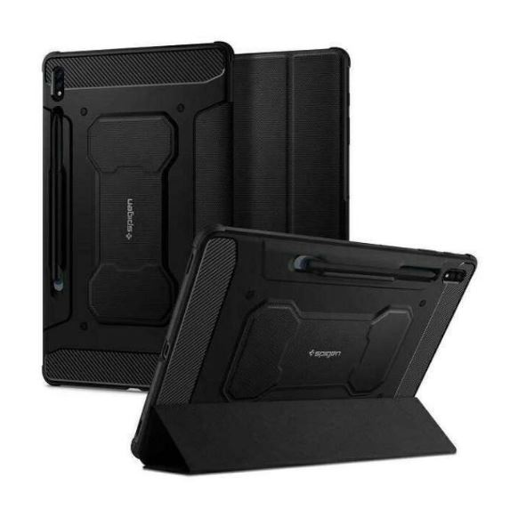 Калъф Spigen Rugged Armor Pro, съвместим с Samsung Galaxy Tab S9 FE 10,9 инча черен